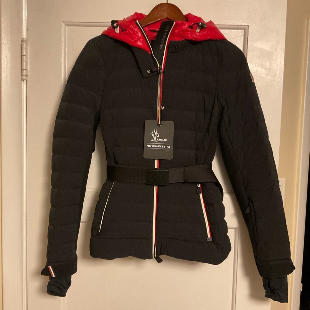 NWT Moncler Grenoble Bruche Giubbotto Belted Utility Jacket Black Size 1 Small
